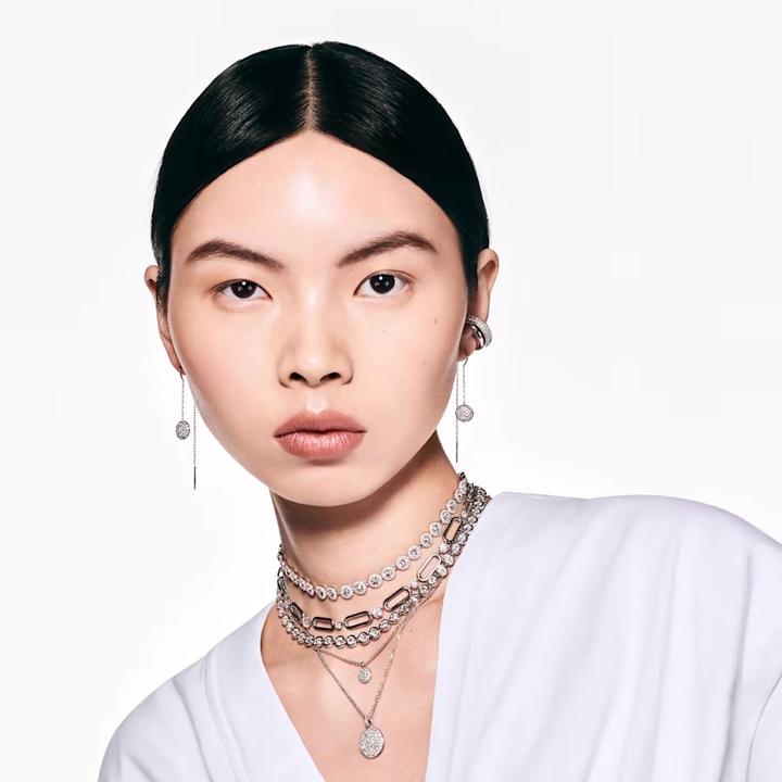 Produktbild Swarovski Meteora Drop Ohrhänger Weiss (Swarovski Metall)