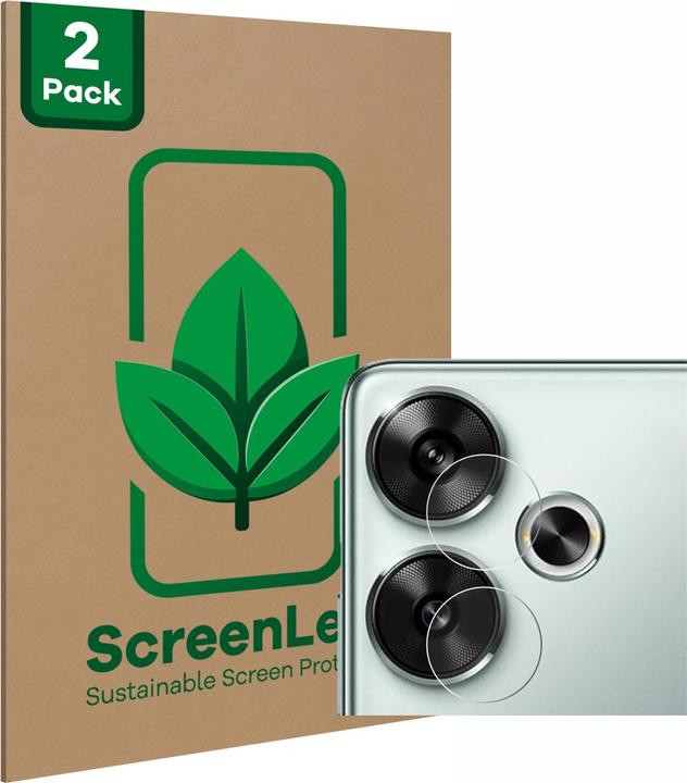 Actual product image ScreenLeaf Protective film sustainable screen protector screen protector film clear transparent (2 Piece, Xiaomi Poco F6)