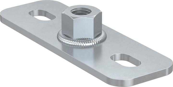 Actual product image Fischer Base plate GPL Length 120 mm Width 40 mm Thickness 4.0 mm galvanised steel galvanised v (M10)