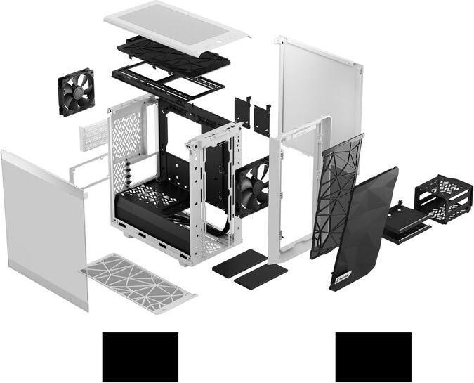 Actual product image Fractal Meshify 2 Mini White TG Clear Tint - white (mATX, DTX, Mini-ITX, Mini-DTX)
