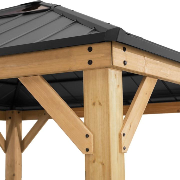 Produktbild Ventaris Montana Pavillon 3.36x3.36m Zedernholz Anthrazit (336 cm, 336 cm)