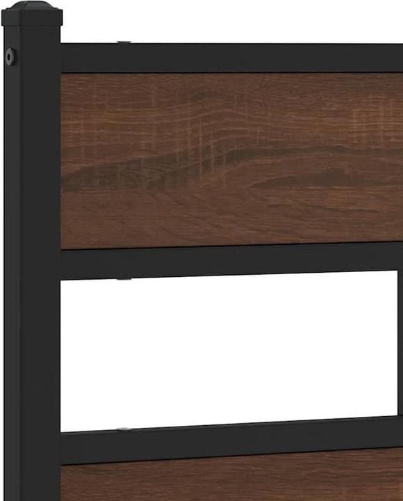 Immagine prodotto VidaXL Struttura letto con testiera in metallo letto matrimoniale in rovere marrone 180x200cm (180 x 200 cm)