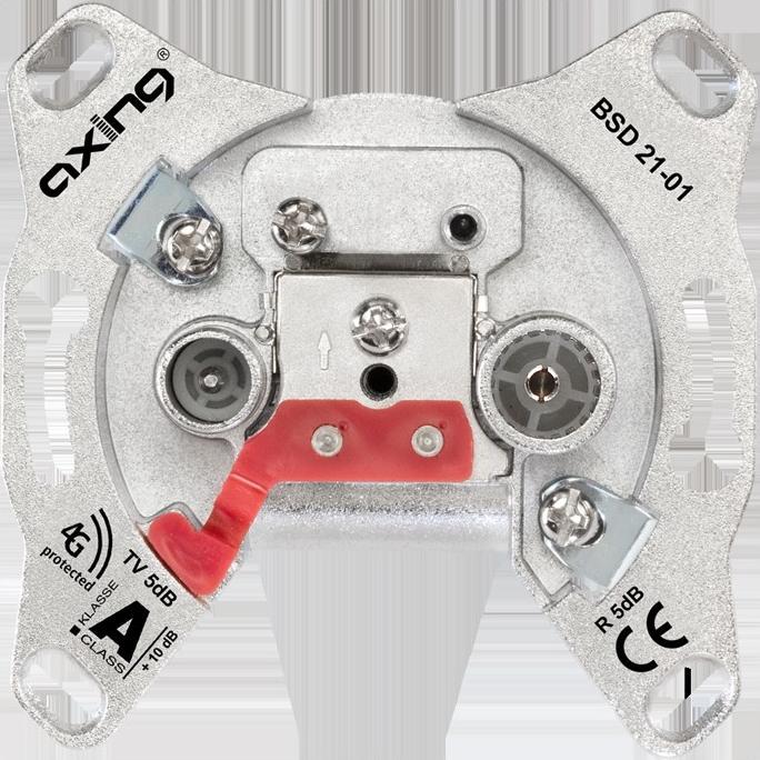 Immagine prodotto JUNG 2 foriBSD 21-01Banda iper-larga a presa singola 5,0 dB (Presa d'antenna)