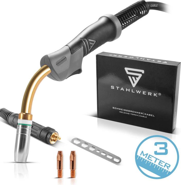 Produktbild Stahlwerk Schweissbrenner AK25 MB25 3 m Schlauchpaket für MIG MAG Schweissgeräte