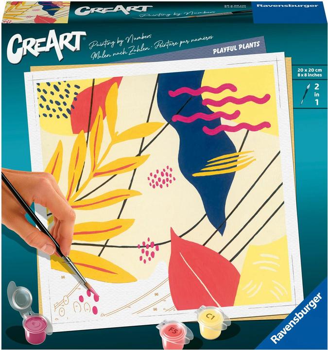 Ravensburger CreArt - Peinture par numéros 23638 - Playful Plants - dès 12 ans