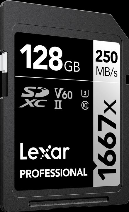 Lexar Professionnel 1667x (128 Go, SDXC, U3, UHS-II)
