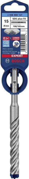 Immagine prodotto Bosch Professional Zubehör Trapano a percussione Expert SDS plus-7X, 15 x 100 x 165 mm (15,0 mm)
