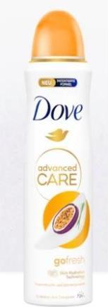 Actual product image Dove Deodorant Aerosol Spray Advanced Care Passion Fruit 150 ml (Spray, 150 ml)
