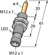 Actual product image Turck Magnetic field sensor with TIN coating for detecting ferromagnetic NIMFE-EM1