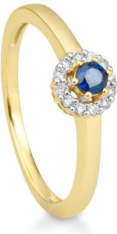 Actual product image Breuning RING - E.SAFIR/Brill. 0,09 Ct. H/si (55, 750/18 K Gold)