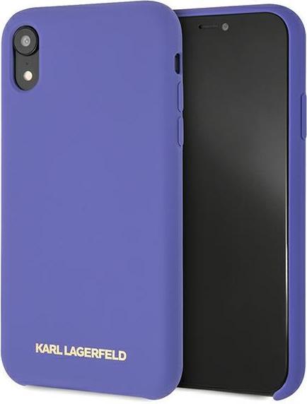Actual product image Karl Lagerfeld case for iPhone XR KLHCI61SLVOG hard case purple Silicone (Apple iPhone XR)