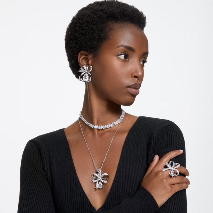 Actual product image Swarovski Volta Necklace Loop Large White (Swarovski Metal, 65 - 75 cm)