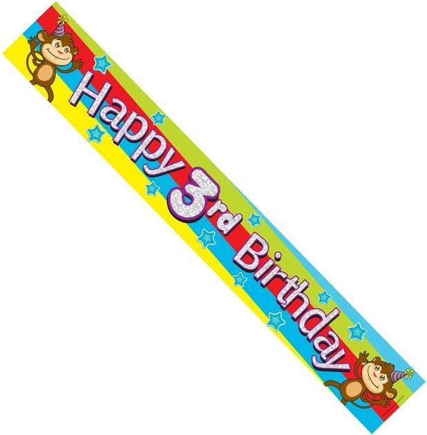 Produktbild Generic Affe Fahne 3 Geburtstag