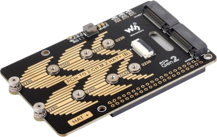 Immagine prodotto WaveShare Adattatore da PCIe a M.2 HAT+ (B) per Raspberry Pi 5