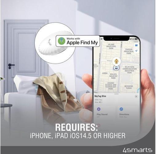 Image du produit 4smarts SkyTag Slim set de 4 pièces 2x blanc, 1x noir, 1x rouge (iOS)