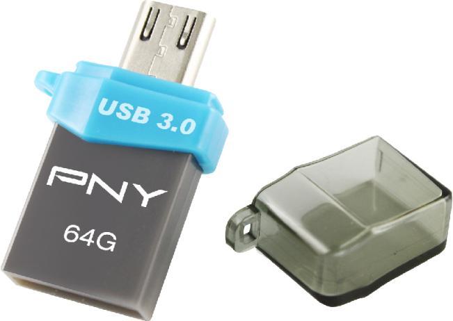 Productafbeelding PNY DUO-LINK OTG OU3 64GB USB3.0 (64 GB, Micro USB-B, USB-A)