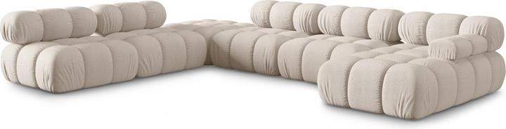 Actual product image Micadoni Modular Panoramic Left Corner Sofa, "Bellis", 7 Seats, 376x282x70Made in Europe (Sofa landscape)