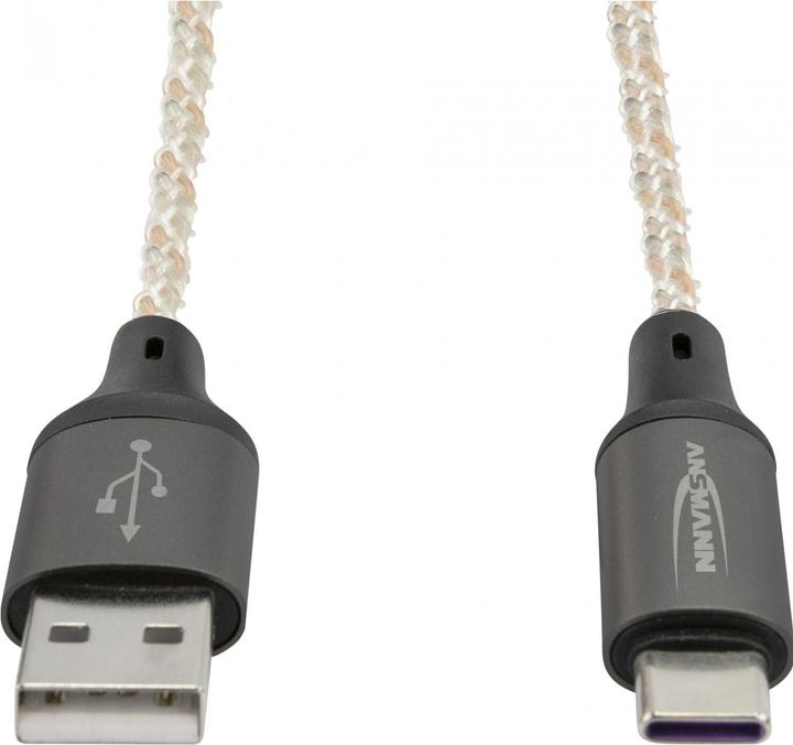 Image du produit Ansmann Câble USB-A / USB-C avec éclairage LED 100cm 1700-0158 (1 m, USB 3.0)
