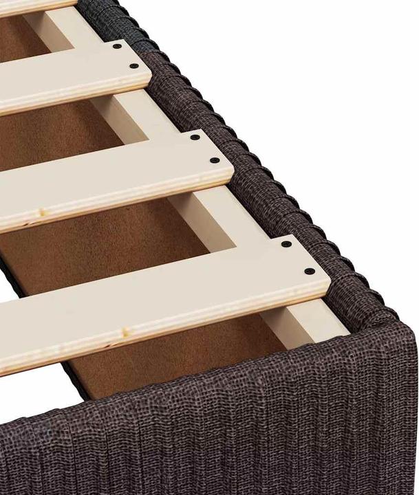 Produktbild VidaXL Boxspringbett Polsterbett Bett mit Matratze Dunkelbraun 140x200cm Stoff (140 x 200 cm, 140 x 200 cm)