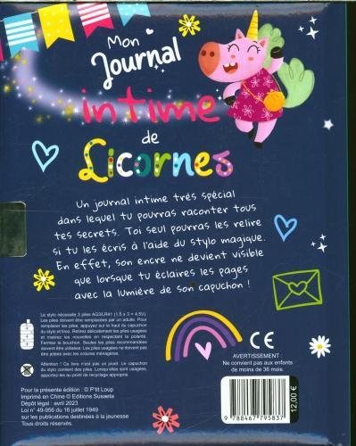 Produktbild Mon journal intime de licornes : avec un crayon à l'encre invisible! (Collectif, Französisch)