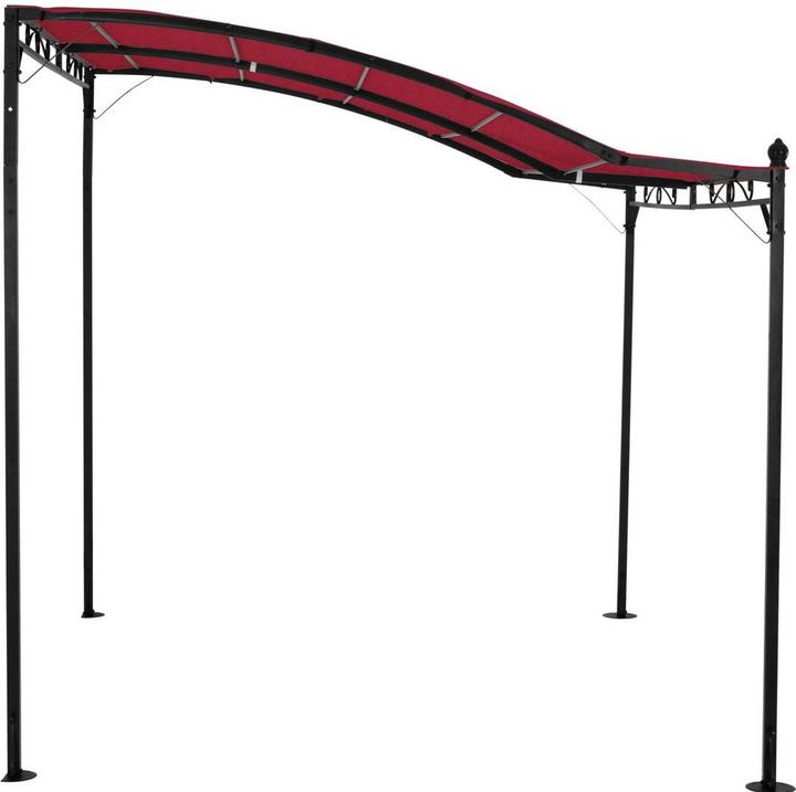 Produktbild Uniprodo UNI GAZEBO 3X2.5R Anbaupavillon freistehend weinrot 2,6 x 3 m (260 cm, 300 cm)