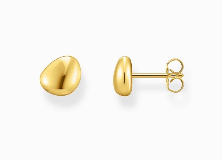 Actual product image Thomas Sabo Stud earrings organic design (750 yellow gold gilding, 925 sterling silver)