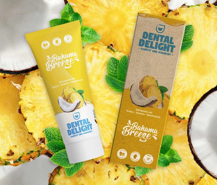 Immagine prodotto Dental Delight Dentifricio, dentifricio all'ananas e cocco, 75 ml (75 ml)