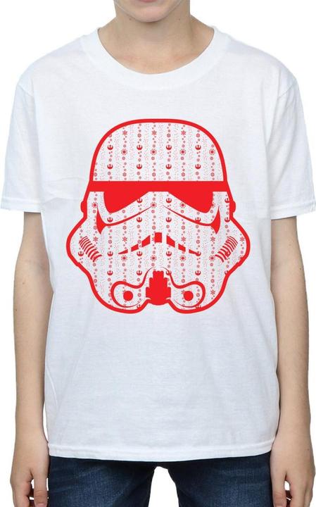Immagine prodotto Star Wars Christmas Stormtrooper Helmet Maglietta Ragazzi (140, 146)