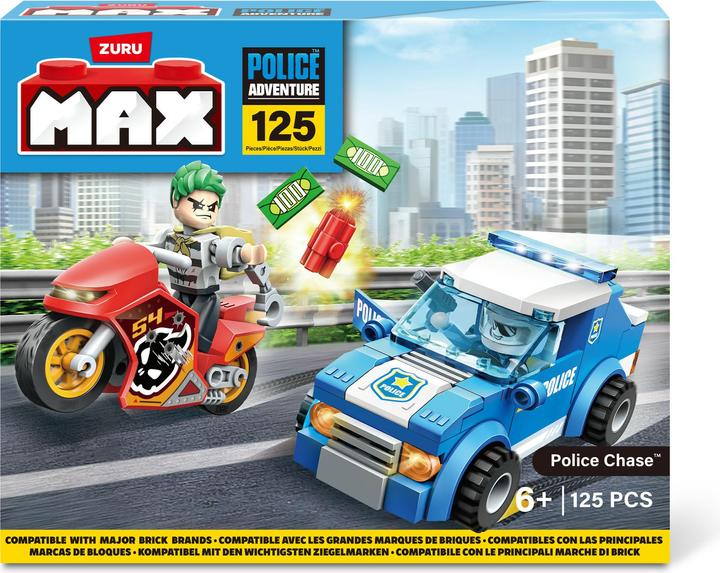 Actual product image Zuru Max City police car 125-piece