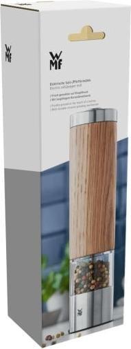 Produktbild WMF Elektrische Mühle 21,5cm Salz und Pfeffermühle Keramikmahlwerk Eichenholz (Diverse Gewürze, Pfeffer, Salz)