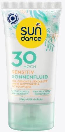 Produktbild dm Sundance Sensitiv Sonnenfluid (Sonnencreme Gesicht, SPF 30, 50 ml)