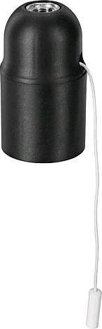Immagine prodotto Schaum 212071EL Presa isolata E27 nera con interruttore a strappo 2 pz.