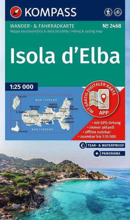 Immagine prodotto Mappa escursionistica 2468 Isola d'Elba 1:25.000