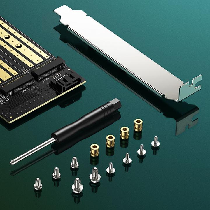 Produktbild Ugreen PCIe 3.0 x4 to M.2 M-Key + M.2 B-Key Adapter