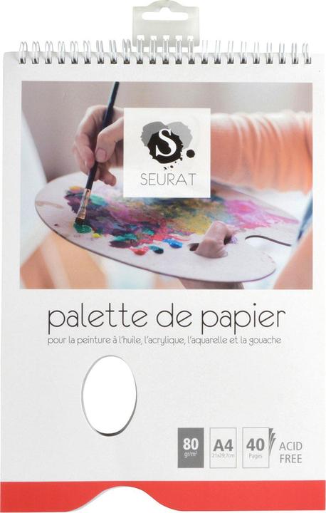 Image du produit Seurat Bloc de peinture sur palette, pour peinture à l'huile, acrylique, gouache et aquarelle, 80g/m2, A4 (A4)