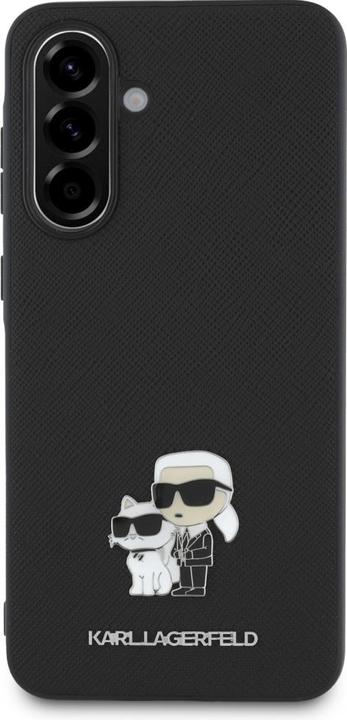 Actual product image Karl Lagerfeld Case Saffiano w/ K&C Metal Logo for Samsung Galaxy A56 black (Samsung Galaxy A56)