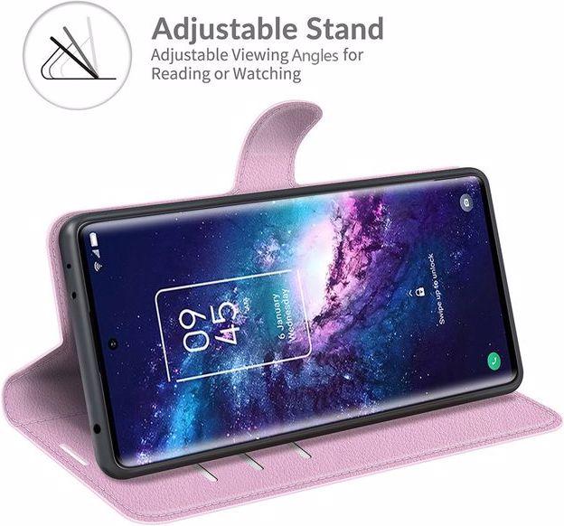 Produktbild MU Classic Litchi Leder Bookcover Series (TCL 20 Pro 5G)
