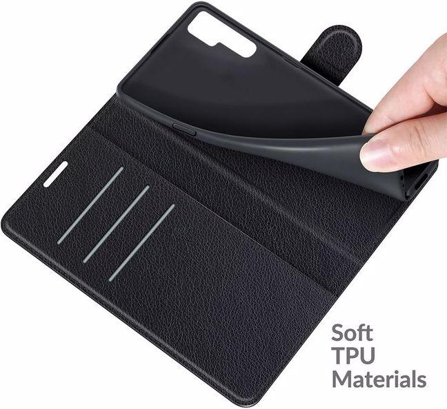 Actual product image MU Classic Litchi Leather Bookcover Series (TCL 20 Pro 5G)