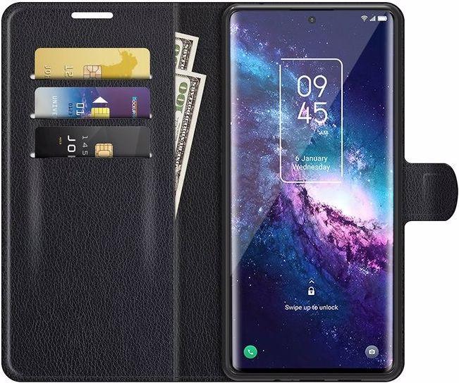 Actual product image MU Classic Litchi Leather Bookcover Series (TCL 20 Pro 5G)