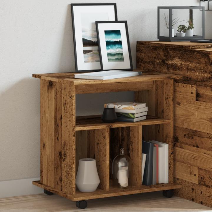 Actual product image VidaXL Rollcontainer Rollschrank Bürocontainer Büroschrank Schrank Altholz-Optik (60 x 45 x 60 cm)