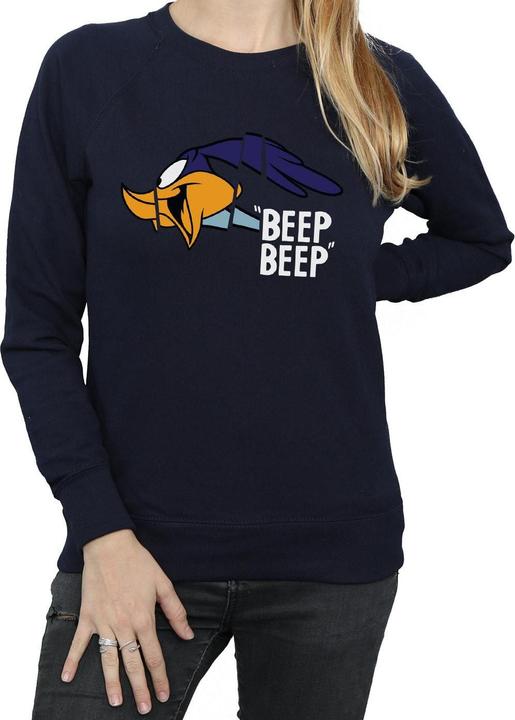 Actual product image Looney Tunes Womens/Ladies Beep Beep Road Runner Cotton Sweatshirt (XXL)