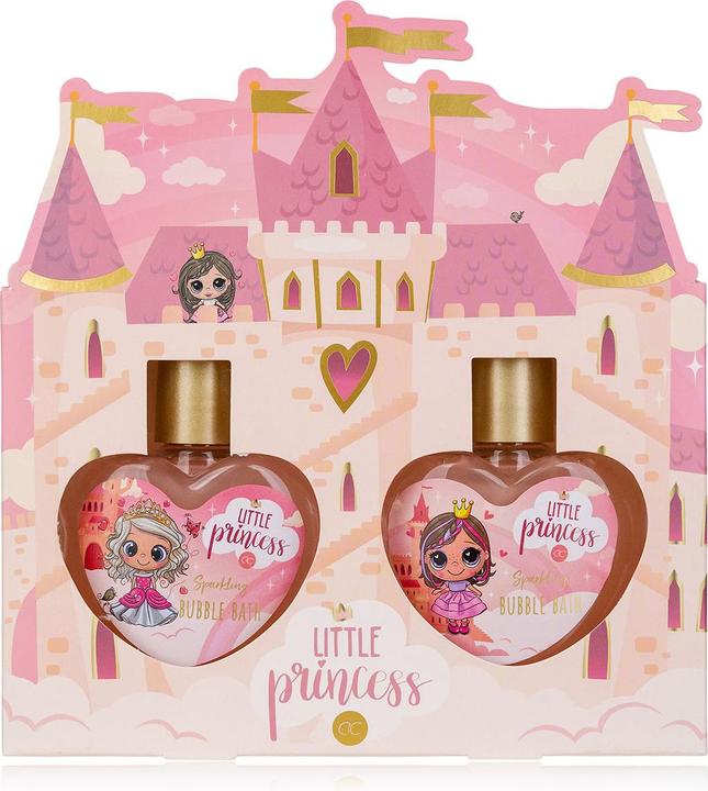 Accentra Badeset LITTLE PRINCESS in Geschenkbox in Schlossform, inkl. 2 x 80ml Schaumbad, Duft: Strawberry Ch (Haarpflege set)
