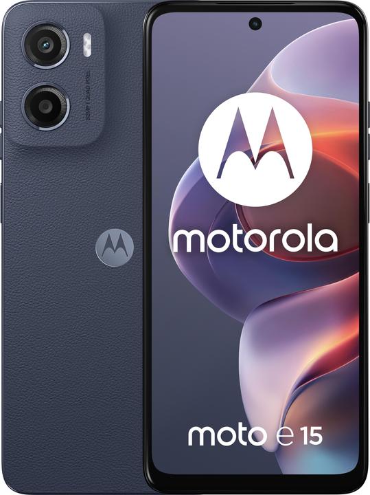 Produktbild Motorola moto e15 (64 GB, Blue, 6.67", Dual SIM, 32 Mpx, 4G)