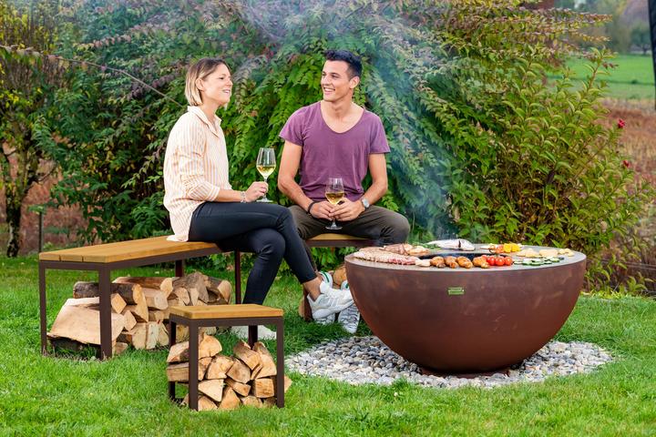 Actual product image Nouvel Outdoor - Stool "Timber", 38 x 38 x 46 cm (38 cm)