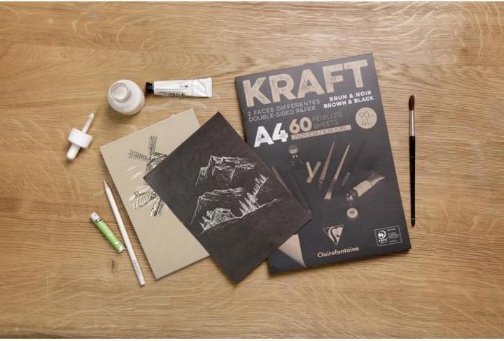 Image du produit Clairefontaine Bloc de papier kraft A5 (90 g/m², 1 x)