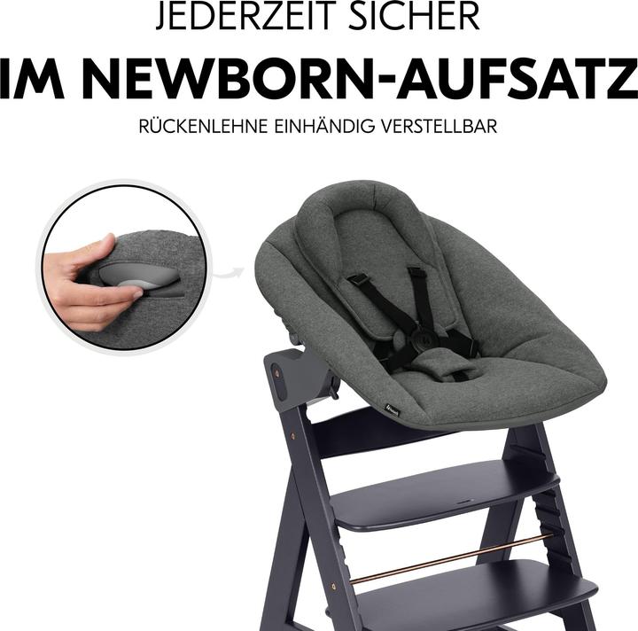 Produktbild Hauck Alpha Newborn Set Plus Dark Grey (Hochstuhl)