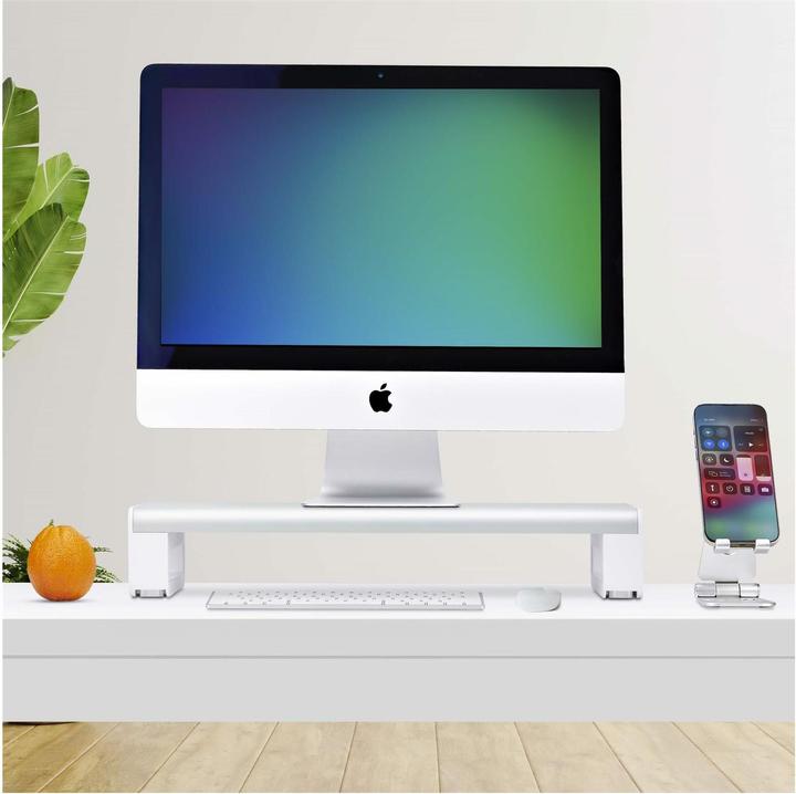 Actual product image StarTech com Ergonomic Monitor Riser Stand, Up to 33lb/15kg, Fixed height 3.5in/9cm, Desktop Compute