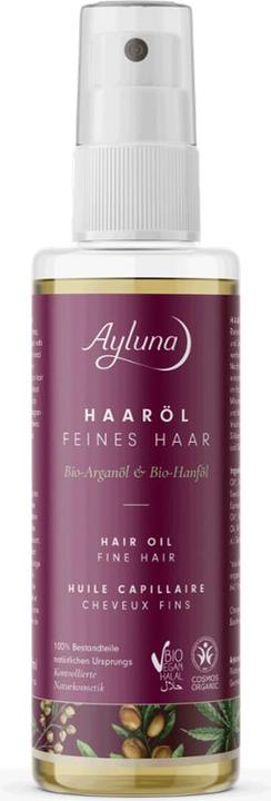 Actual product image Ayluna Hair oil for fine hair Argan&Hemp (100 ml)