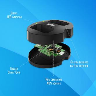 Actual product image Newell camera charger SDC-USB dual-channel charger for LP-E6 batteries (Camera battery charger)