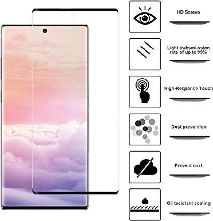 Actual product image Screenguard Samsung Galaxy Note10 Full Screen Protective Glass Film 2.5D 9H (1 Piece, Samsung Galaxy Note 10)